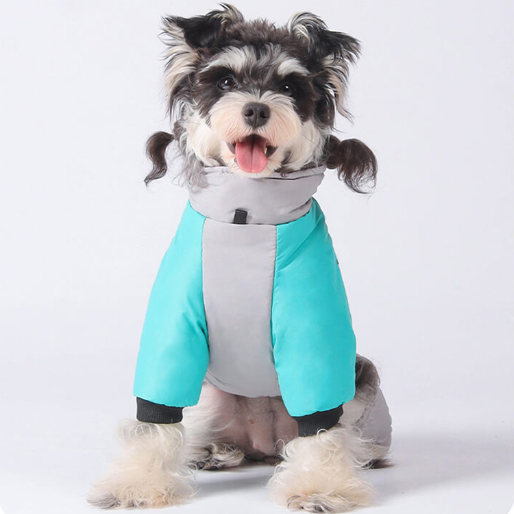 ペット用保温ジャケット 犬服 ドッグウェア 北極ファー ふわふわ裏地 秋冬 防寒 防水 防風 防雪 -30℃対応 保温 軽量 3秒着脱 ストレスフリー 反射材付き 写真映え バイカラー 股下ゆったり 小型犬 中型犬 寒さ対策-Giipet