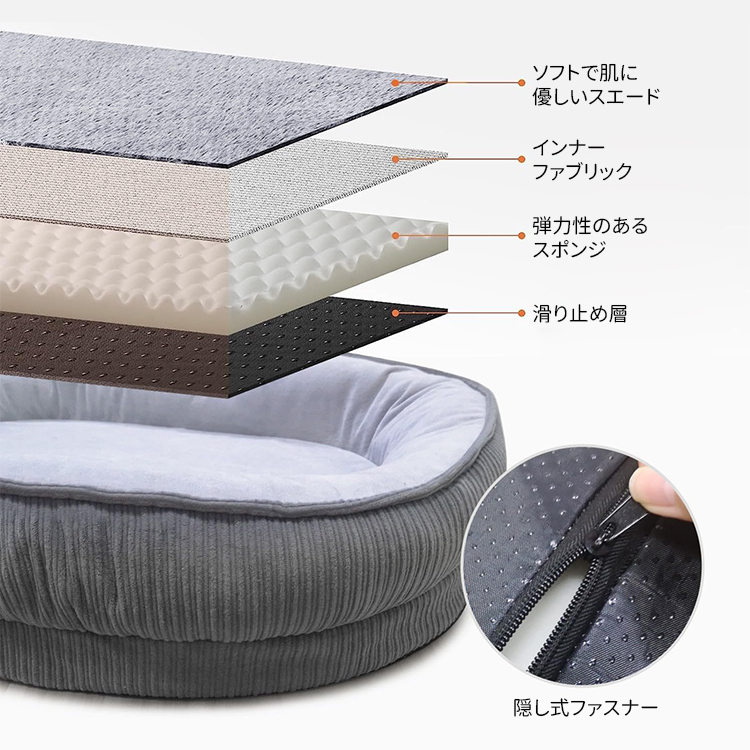 Giipet-ペットベッド 猫用 犬用ベッド 寝床 通年タイプ カバー取り外し可能 洗える 柔らかい ふわふわ暖か 寒さ対策