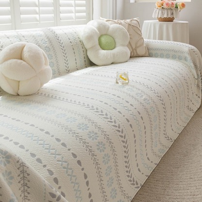 夏用森風ソファーカバー マルチカバー ひんやり 接触冷感 ストライプ柄  1~3人掛け 肘あり 肘なし 爪とぎ傷防止 防爪 吸湿速乾 通気性 毛玉にならない 汚れ防止 犬猫対策 ズレない おしゃれ ペット用品