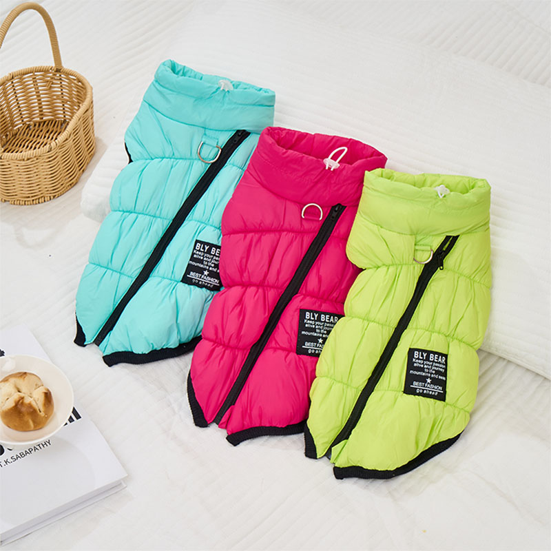 犬用 極暖 防寒 ベスト 背中開き 着せやすい 保温 中綿 キルト加工 ドッグウェア 防風 撥水加工 スタンドカラー Dカン付き お散歩便利 毛を挟まないジッパー 抜け毛が付きにくい裏地 動きやすい 小型犬 中型犬-Giipet