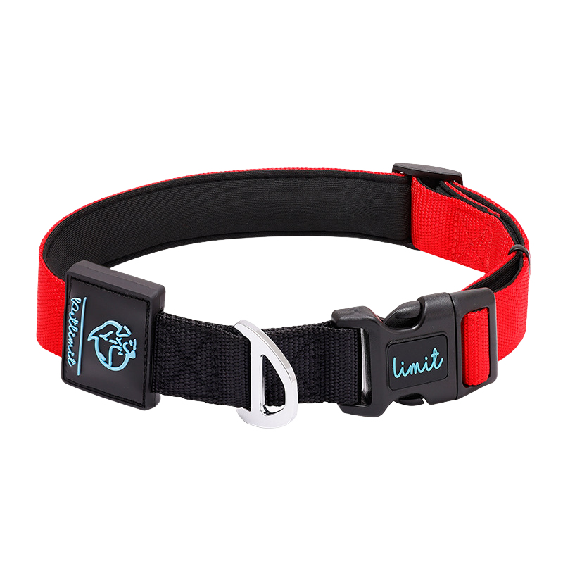 犬用コントラスト配色首輪リードセット ペット用牽引ロープ 360°フィット ソフト 調節可能 4色展開 スペースコットン裏地 高密度ポリエステル 丈夫 耐久性 小型犬 中型犬 大型犬対応 D型リング安全設計 着脱簡単 快適 おしゃれ-Giipet