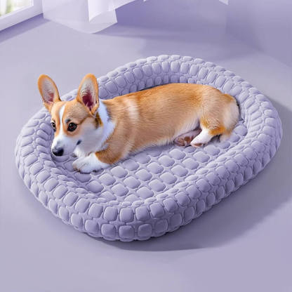 ラテックス冷感ペットベッド 夏用 犬猫兼用 プレミアムラテックス アイスシルク素材 瞬間冷却 持続冷感 防ダニ抗菌 通気性抜群 ふんわり寝心地 洗える 滑り止め付 暑さ対策