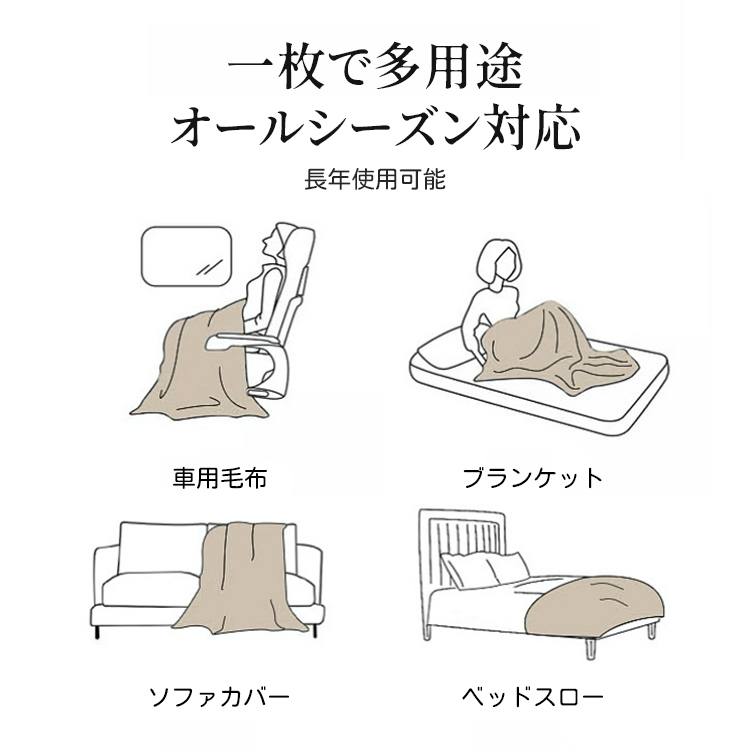 Giipet-シェニール一体型ソファカバー マルチカバー ソファカバー 無地 ブランケット 犬猫対策 汚れ防止 2人掛け 3人がかり