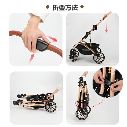Giipet-4輪ペットカート ペットバギー ワンタッチ 犬用ベビーカー 4輪ペットカート 分離型 ペットバギー ワンタッチ 折りたたみ 多
