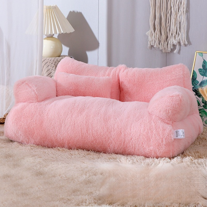 Giipet-ふわふわペットベッド 猫ベッド 犬 クッション ペットソファー 小型/中型犬用 猫用 モチモチ3D綿 ふわふわ 暖か 通年 洗える 滑りにくい裏生地 L グレー 