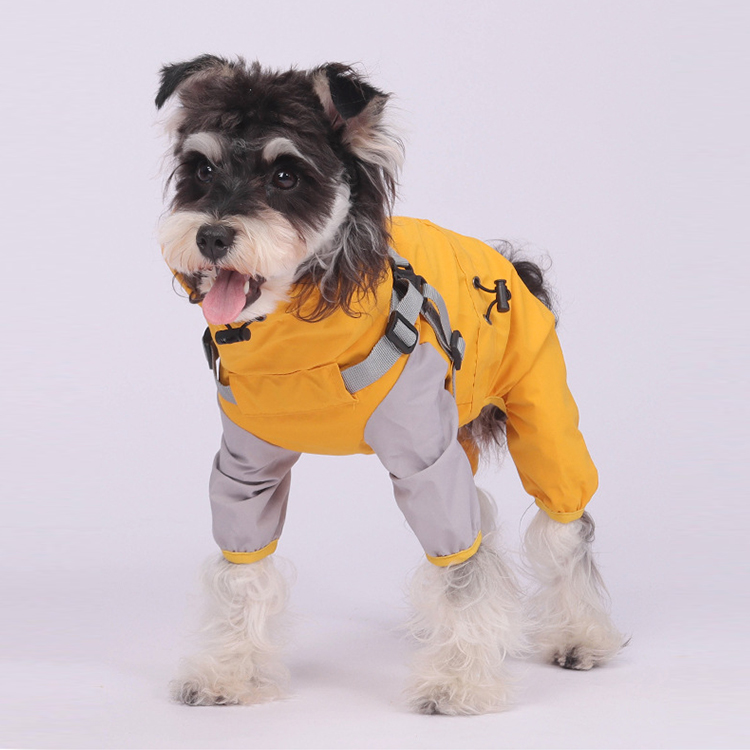giipet-リード付きペット用4本脚レインコート