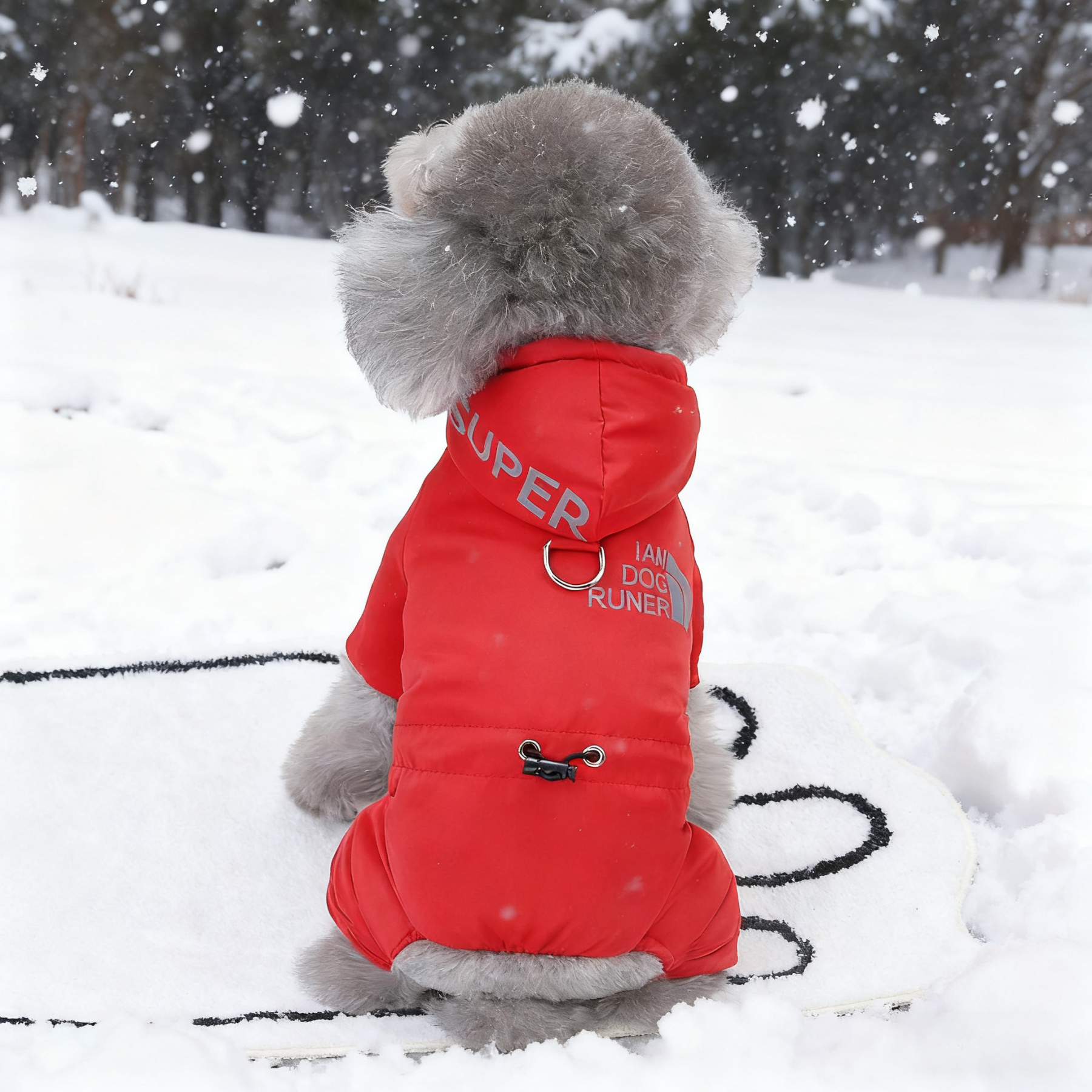 犬用防寒防水ジャケット 秋冬用 極寒対応 ドッグウェア コート アウター 1枚4役 高機能 反射材 リード付き ふわふわ裏起毛 防風 防雪 完全防水 ウォータープルーフ 保温 汚れ防止 泥はね防止 寒さ対策 お散歩 フード付き 小型犬 中型犬 大型犬 S～2XL-Giipet