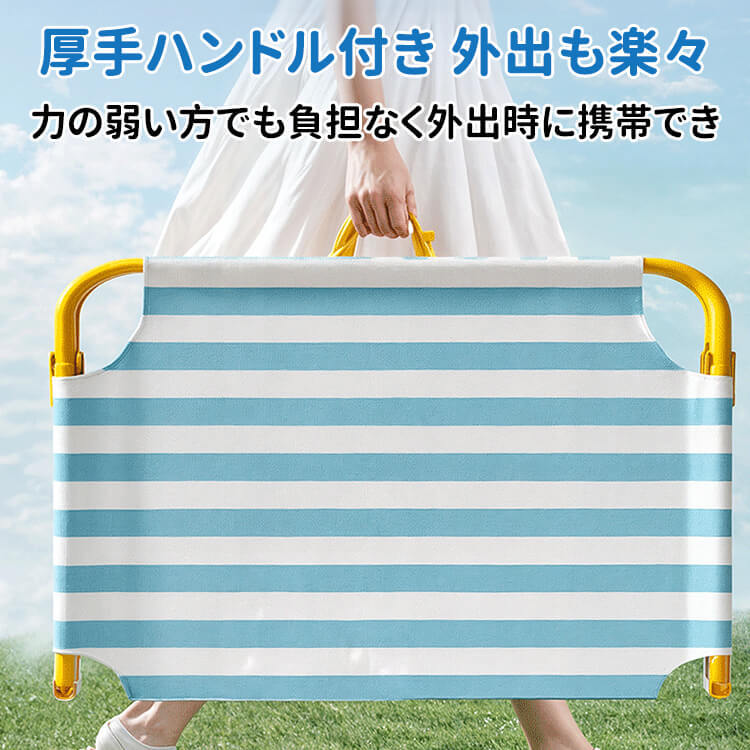 広ストライプペット用行軍ベッド 折りたたみ式 60kg耐荷重 頑丈 丈夫 通気性 涼しい 接触冷感 暑さ対策 蒸れない 湿気対策 高床式 大型犬 シニア犬 お手入れ简单 ストライプ柄 おしゃれ アウトドア レジャー