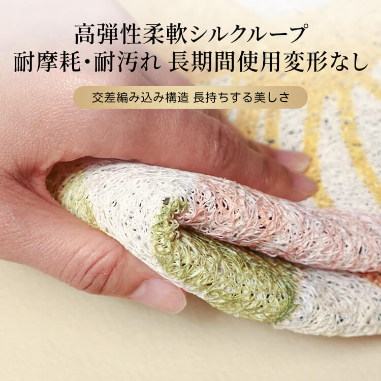 Giipet-シンプルな玄関用シルクループカーペット