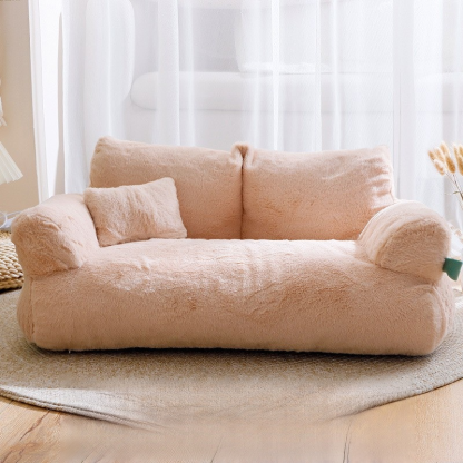 Giipet-ふわふわペットベッド 猫ベッド 犬 クッション ペットソファー 小型/中型犬用 猫用 モチモチ3D綿 ふわふわ 暖か 通年 洗える 滑りにくい裏生地 L グレー 