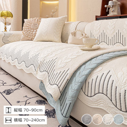 异形カットマルチカバー ソファー  ワラビーデザイン 3~4人掛け 麦穂柄 ソファーマット 肘あり 肘なし 滑り止め 綿100% ペット 猫 犬 爪とぎ 伤 防止 丸洗い 春夏秋冬 インテリア 北欧風