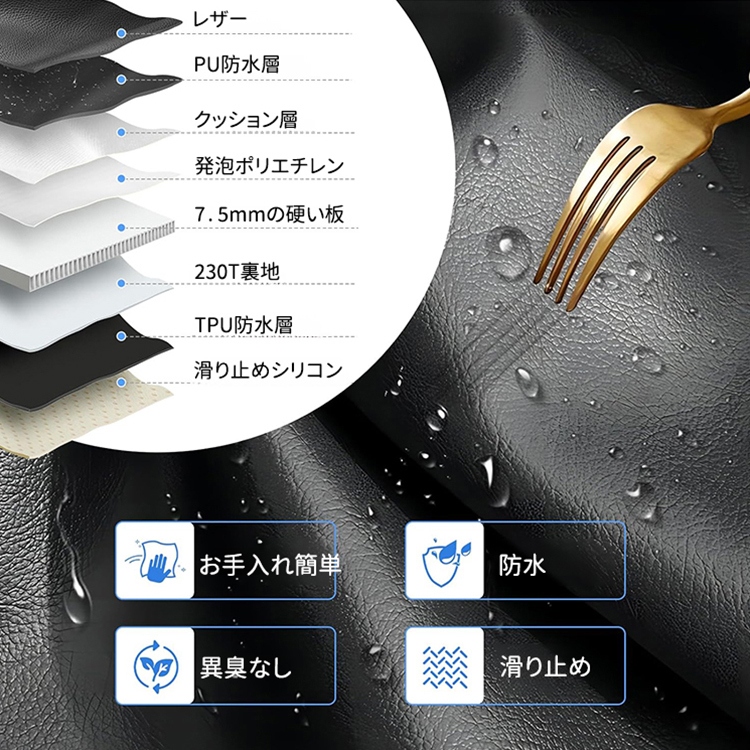 高級レザー車載ペットシートカバー 防水防キズ 耐荷重180kg 硬質ボード採用 滑り止め 通気性メッシュデザイン SUV・トラック対応 広々スペース40%増 簡単取付お手入れ 愛車保護 ペット快適ドライブ-Giipet