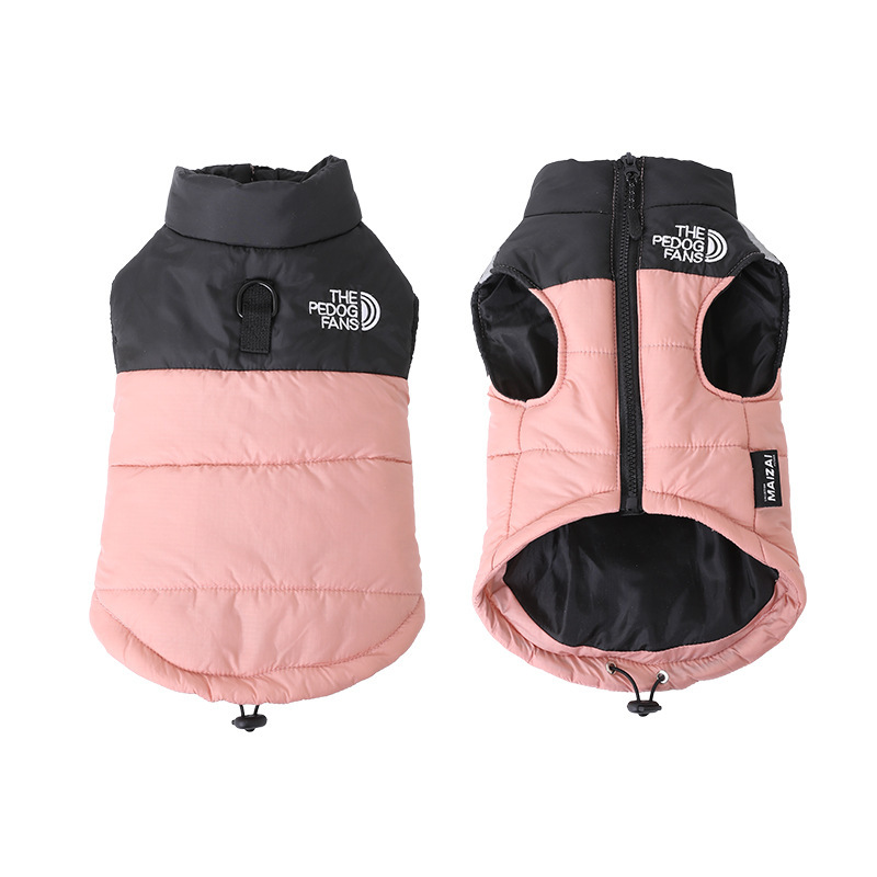 秋冬犬用ダウン風ベスト 完全防水 極暖 撥水加工 ドッグウェア 軽量 保温 防寒コート 1秒着脱 フロントジッパー 反射材 静電気防止 サイズ調節 Dリング付き 小型犬 中型犬 大型犬 ジャケット-Giipet