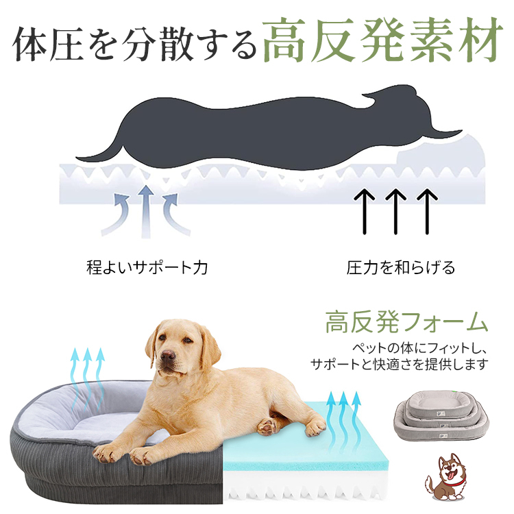 ペットベッド 猫用 犬用ベッド 寝床 通年タイプ カバー取り外し