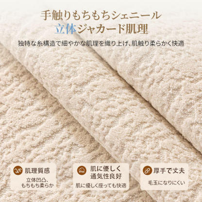 【洗練なびさび風】ポコポコ立体感シュニール織ソファパッド 赤ちゃん肌にも優しい 丸洗いOK 女性一人でも簡単取付
