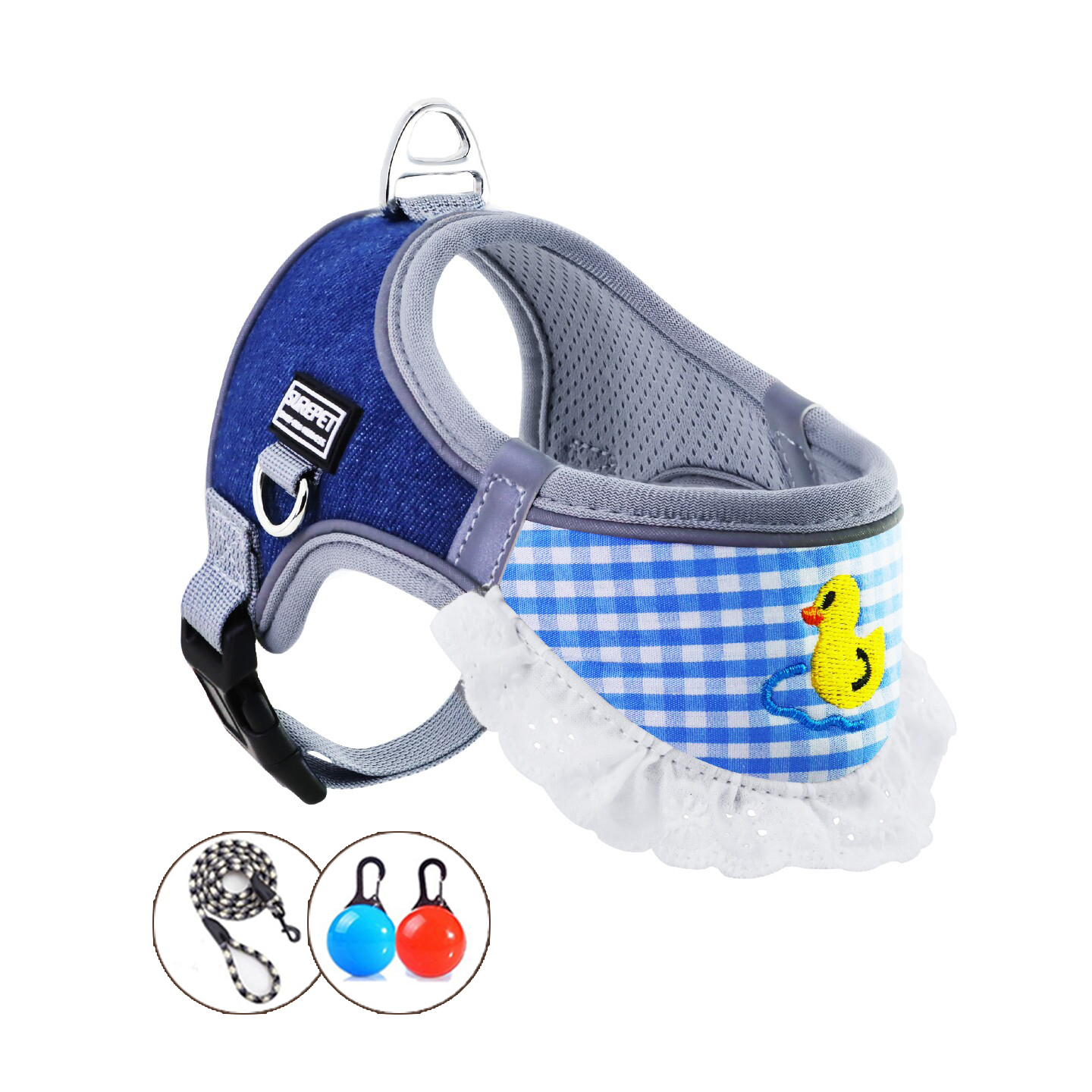 ヨダレかけ付きハーネス型リードセット スタイ付き ヨダレかけ 猫 小型犬 中型犬 可愛い おしゃれ 調整可能 抜けにくい 散歩 外出 お出かけ ドッグウェア ペット用品