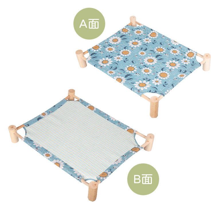 両面異素材のペット用ベッド