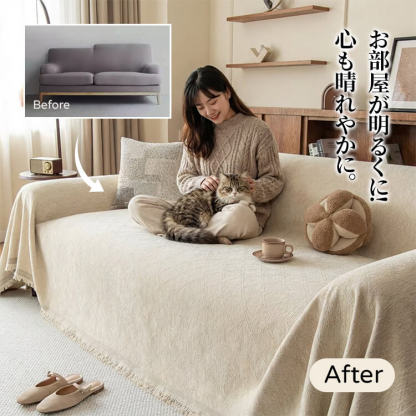 ダイヤモンド柄 ソファスロー 凹凸加工  3人掛け ジャガード織り マルチカバー シェニール 厚手 引っ掻きに強い 爪とぎ防止 汚れ防止 リバーシブル 北欧 おしゃれ 肘あり 肘なし 春夏秋冬 丸洗いOK 5色展開