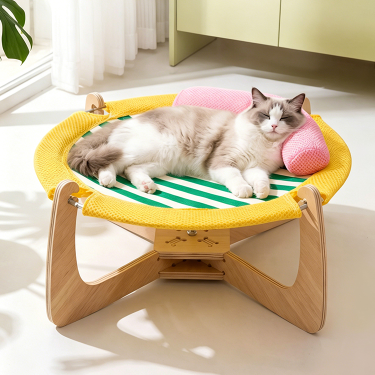 離地型ドーパミンカラーペットベッド 犬用 コット リバーシブル 猫ベッド 脚付き 組立簡単 工具不要 木製 通气性抜群 湿気対策 カビ防止 高耐荷重 安定構造 大型猫 小型犬 洗える 四季通用 オールシーズン ペットコット ペット用品