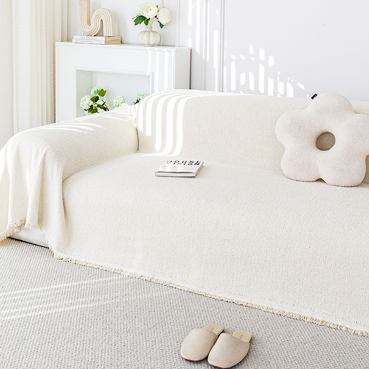 シェニール ソファカバー L字型対応 マルチカバー 秋冬用 暖かい ふかふか 防水 防汚 撥水加工 猫のひっかきに強い 犬対応 ホルムアルデヒドフリー 洗える 北欧 おしゃれ ペットと暮らす安心空間へ