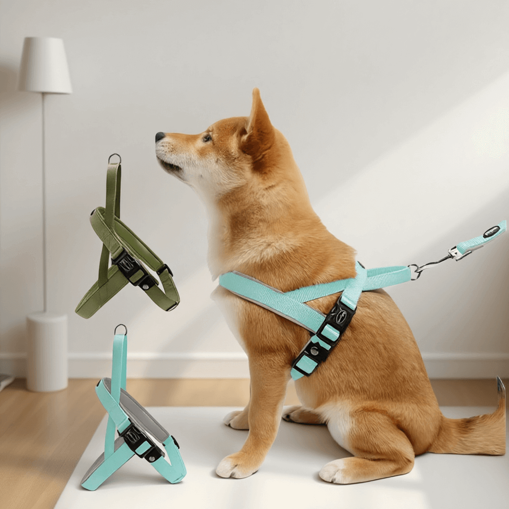 Giipet-ペットハーネス　T型　引っ張り防止　抜けにくい　窮屈感ゼロ　快適　装着簡単