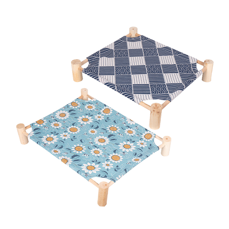 両面使える木製ペットベッド 猫 犬 小型犬 中型犬 年中快適 ひんやり 防湿 丸洗いOK 丈夫 安定 天然木 無着色 無塗装 組み立て簡単