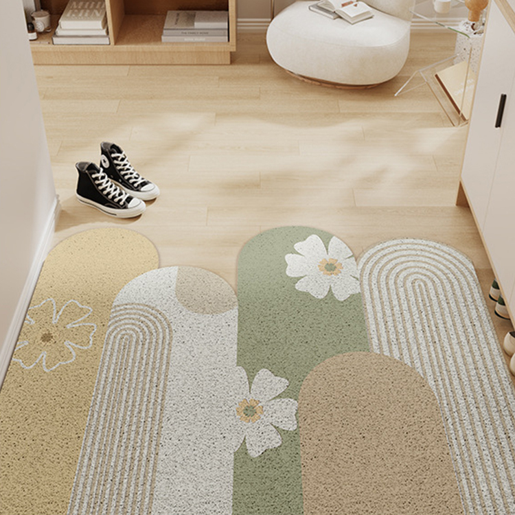 Giipet-シンプルな玄関用シルクループカーペット