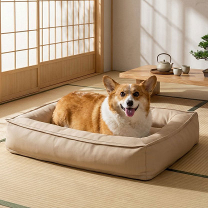 包み込まれるペットベッド オールシーズン 接触冷感 夏用 ひんやり 撥水 防汚 丸洗いOK ふわふわ クッション 安心感 犬用 猫用 小中型犬 室内用 清潔 快適 暑さ対策