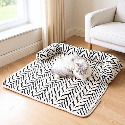 半囲いソファクッション ベッド 保护 1枚2役 多機能マット 復元率98%以上 ヘタリに強い 耐摩耗 引っ掻きに強い アルミ箔层 保温性 蒸れない 足腰・関節サポート 低め設計 介護犬対応 カバー取り外し可 清潔 洗える 大サイズ