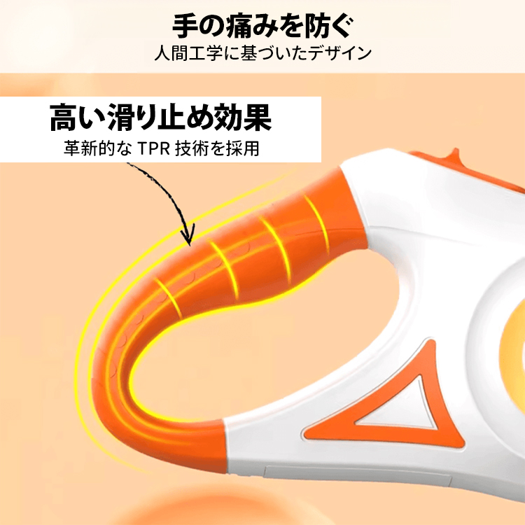 【修改详情图】Giipet-ライト付き伸縮リード 犬用 小型・中型犬用 夜間散歩 安全 LEDライトリング 自動伸縮 脱走防止 ブレーキロック付き 3M/5M 高品質 プラスチック製 軽量 コンパクト ペット用リード