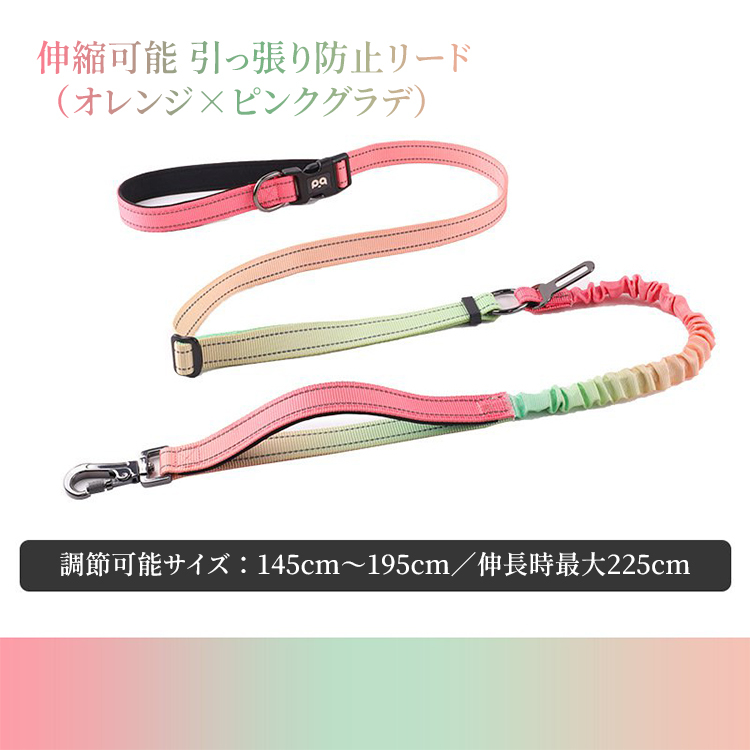 Giipet-伸縮自在引っ張り防止牽引ロープ 大型犬小型犬対応 反射ストリップ 衝撃吸収 快適散歩リード 携帯便利 ダイビング素材ハンドル 手保護 反射デザイン 伸縮可能30cm バーカー 安全バッグル
