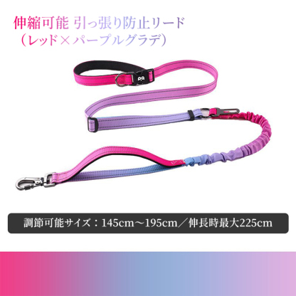 Giipet-伸縮自在引っ張り防止牽引ロープ 大型犬小型犬対応 反射ストリップ 衝撃吸収 快適散歩リード 携帯便利 ダイビング素材ハンドル 手保護 反射デザイン 伸縮可能30cm バーカー 安全バッグル