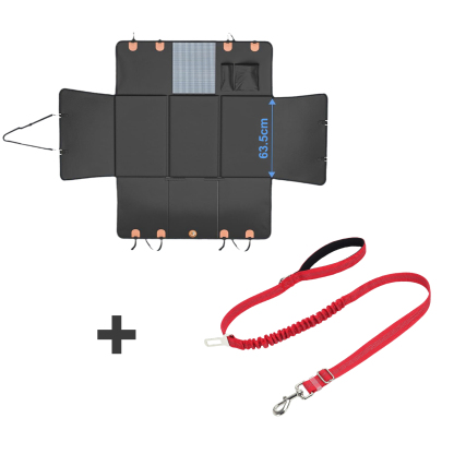 高級レザー車載ペットシートカバー 防水防キズ 耐荷重180kg 硬質ボード採用 滑り止め 通気性メッシュデザイン SUV・トラック対応 広々スペース40%増 簡単取付お手入れ 愛車保護 ペット快適ドライブ-Giipet