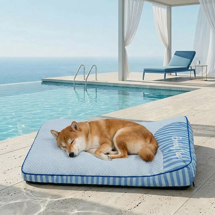 ひんやり冷感 ペット用ベッド 接触冷感 18℃瞬間冷却 クールベッド 夏用 暑さ対策 脊椎保護 姿勢サポート 通気性抜群 吸湿 安全素材 滑り止め 洗える 犬 猫用 室内用 四角型 涼しい