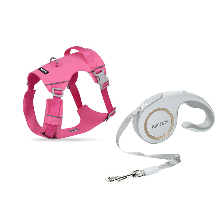 軽量犬用ハーネス 小型犬中型犬大型犬兼用  軽量設計 反射テープ付き 夜間散歩安心 引っ張り防止機能 高密度オックスフォードクロス 撥水加工 耐引裂 耐摩耗 折り返し仕上げで肌に優しい 360°包み込む快適フィット 調節可能バックル付き 前後Dリング おしゃれデザイン 4色選べる 2.5-45kg対応 サイズ調節簡単 首負担軽減 愛犬の安心安全散歩用-Giipet