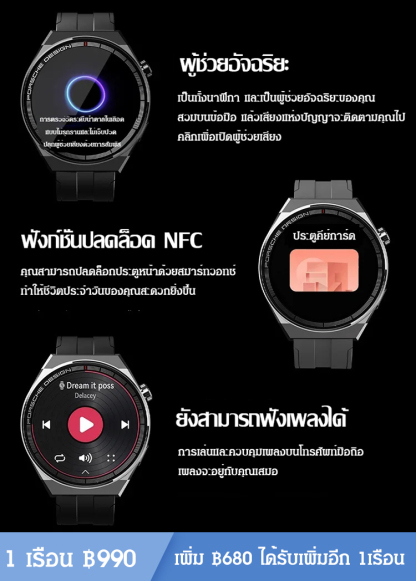 นาฬิกาวัดระดับน้ำตาลในเลือดเสียงบลูทูธบางเฉียบรุ่นใหม่