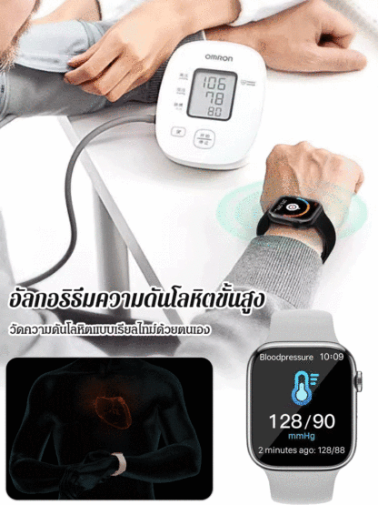 นาฬิกาอัจฉริยะวัดกรดยูริก วัดน้ำตาลในเลือดแบบไม่เจาะเลือด