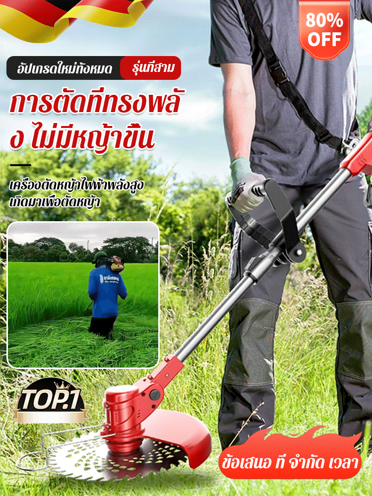 เครื่องตัดหญ้าไฟฟ้าขนาดเล็กสิทธิบัตรเยอรมัน