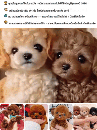หุ่นยนต์สุนัขแบบตุ๊กตาขนสั้น