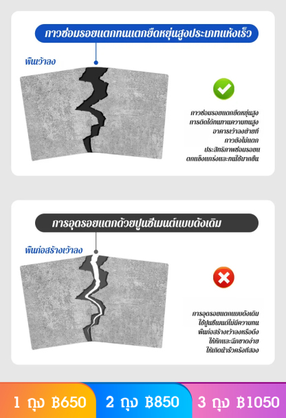 แห้งเร็วภายใน10วินาที กาวซ่อมรอยแตกหลังคาและพื้น