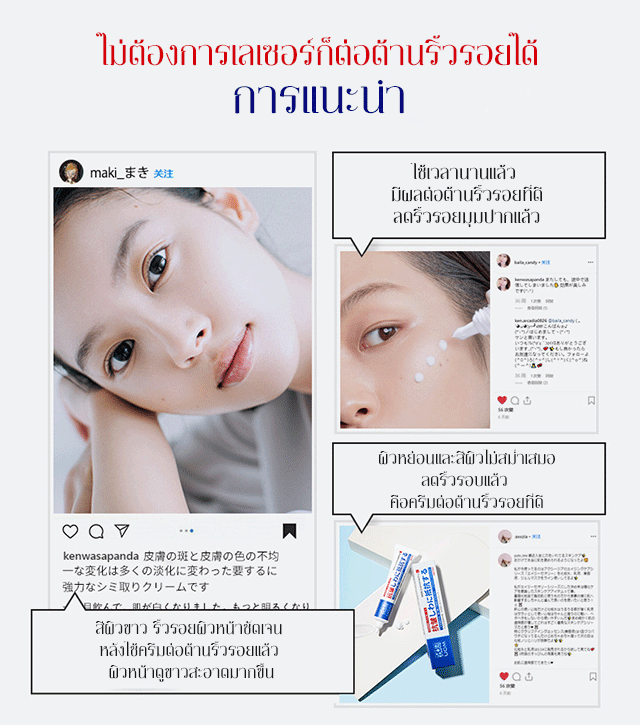 เทคโนโลยีญี่ปุ่น ครีมต่อต้านริ้วรอยให้ความชื้น แตะครั้งเดียว ผิวดูอ่อนเยาว์ลง 20 ปี!🌟
