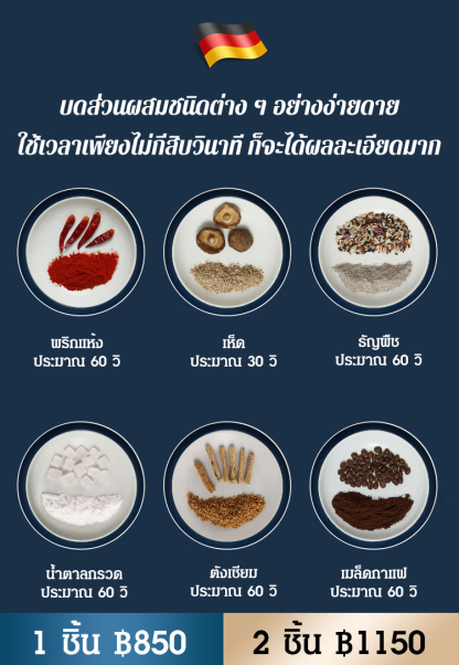 เครื่องบดผงอเนกประสงค์ในครัวเรือน แบบใช้งานด้วยปุ่มเดียว