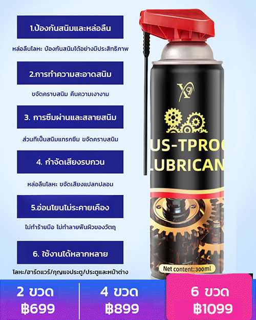 【หล่อลื่นได้ดี】สเปรย์หล่อลื่นป้องกันสนิม