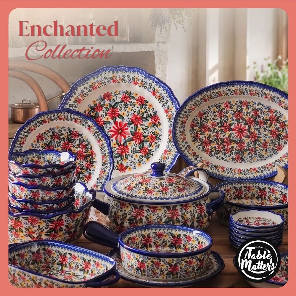 [Table Matters] Exotic Bloom Dinnerware Set [Plate | Bowl | Mug | Utensil Holder]