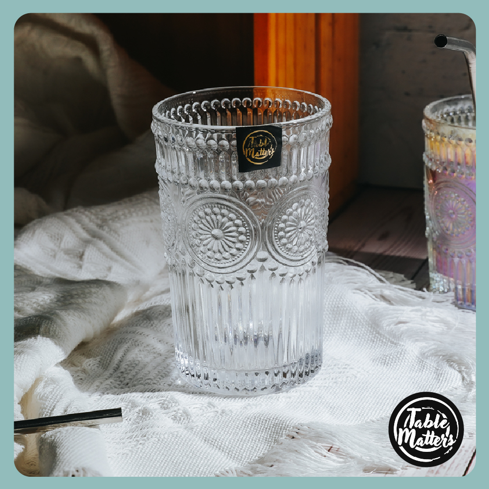TAIKYU Lace Drinking Glass - 300ml/400ml (Original/Pearl/Amber)