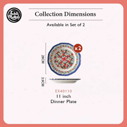 [Table Matters] Exotic Bloom Dinnerware Set [Plate | Bowl | Mug | Utensil Holder]