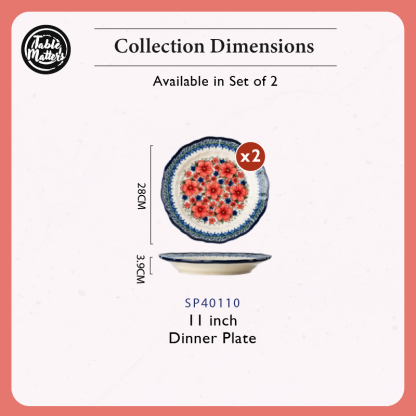 [Table Matters] Snow Plum Dinnerware Set [Plate | Bowl | Mug | Utensil Holder]