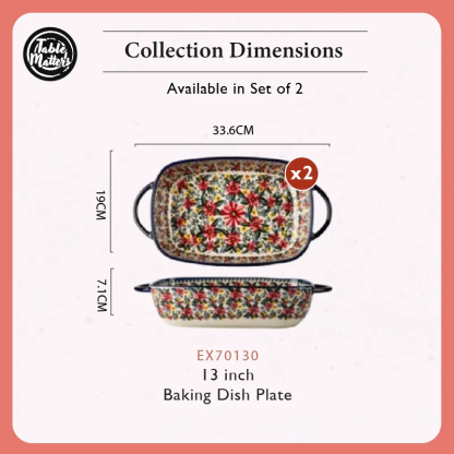 [Table Matters] Exotic Bloom Dinnerware Set [Plate | Bowl | Mug | Utensil Holder]