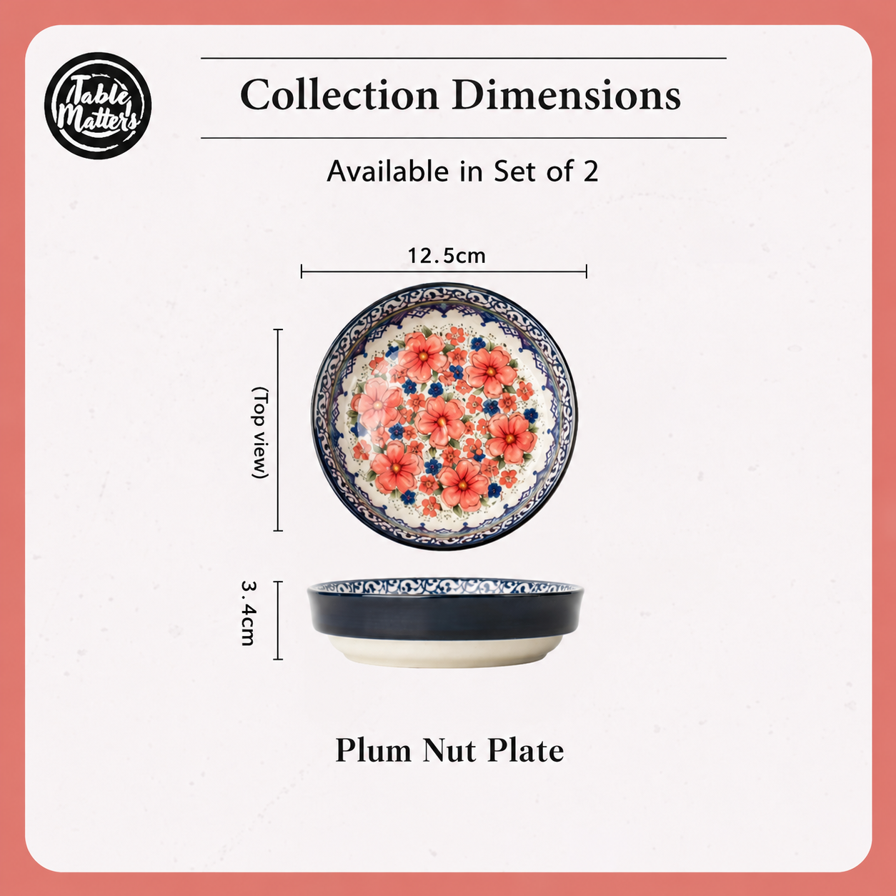 [Table Matters] Snow Plum Dinnerware Set [Plate | Bowl | Mug | Utensil Holder]