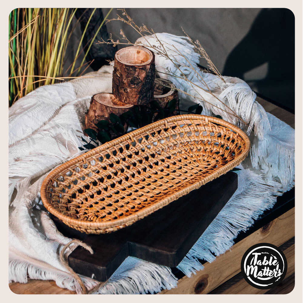 Rattan Trinket Tray Collection